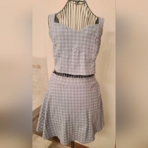 Forever 21 Blue/Green Gingham Sleeveless Dress